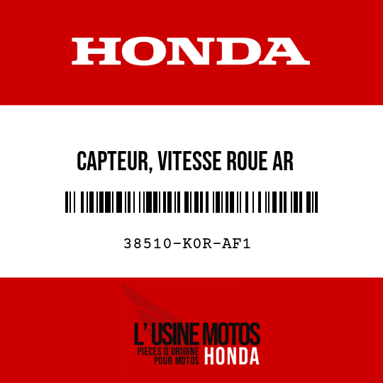 image de 38510-K0R-AF1 CAPTEUR, VITESSE ROUE AR