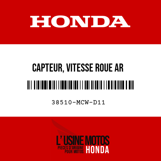 image de 38510-MCW-D11 CAPTEUR, VITESSE ROUE AR