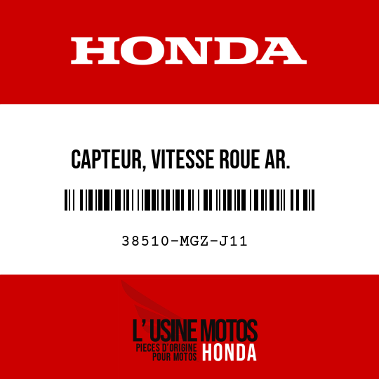 image de 38510-MGZ-J11 CAPTEUR, VITESSE ROUE AR.