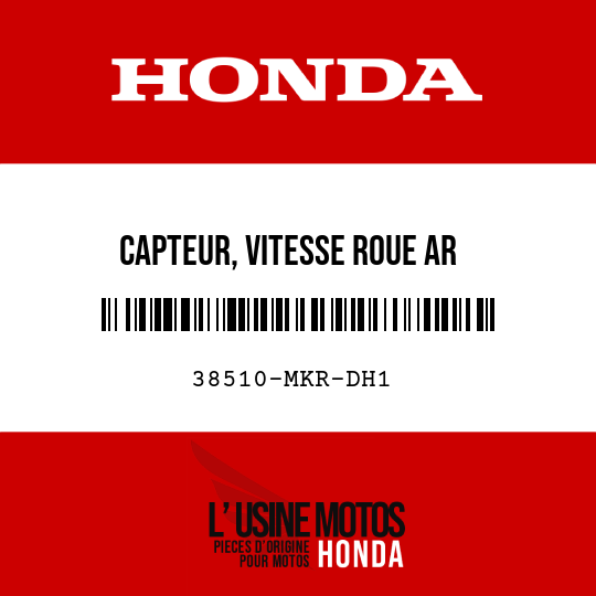 image de 38510-MKR-DH1 CAPTEUR, VITESSE ROUE AR