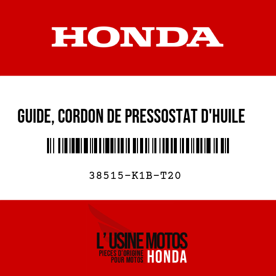 image de 38515-K1B-T20 GUIDE, CORDON DE PRESSOSTAT D'HUILE