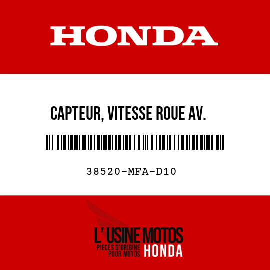 image de 38520-MFA-D10 CAPTEUR, VITESSE ROUE AV.