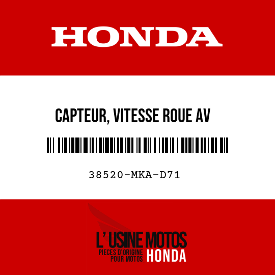 image de 38520-MKA-D71 CAPTEUR, VITESSE ROUE AV