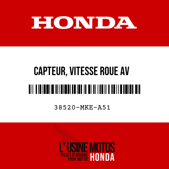 image de 38520-MKE-A51 CAPTEUR, VITESSE ROUE AV