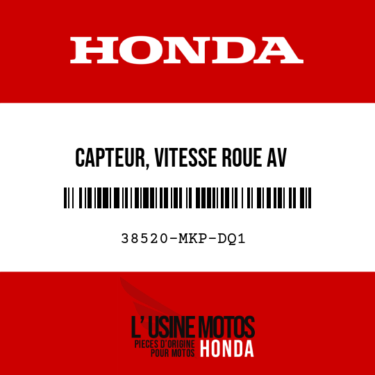 image de 38520-MKP-DQ1 CAPTEUR, VITESSE ROUE AV