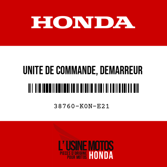 image de 38760-K0N-E21 UNITE DE COMMANDE, DEMARREUR  GENERATEUR CA