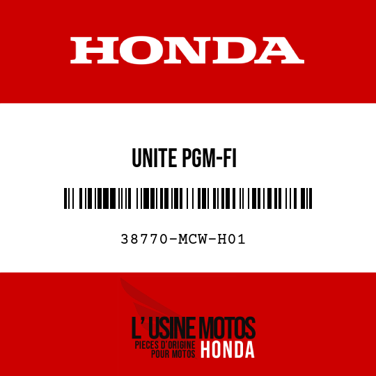 image de 38770-MCW-H01 UNITE PGM-FI