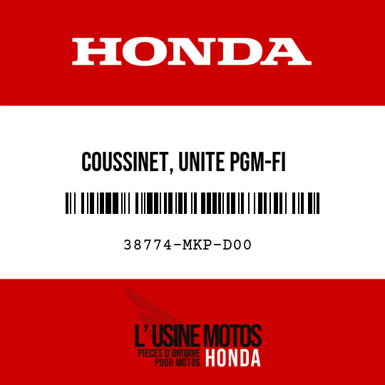 image de 38774-MKP-D00 COUSSINET, UNITE PGM-FI