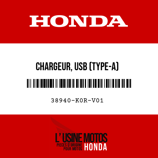 image de 38940-K0R-V01 CHARGEUR, USB (TYPE-A)