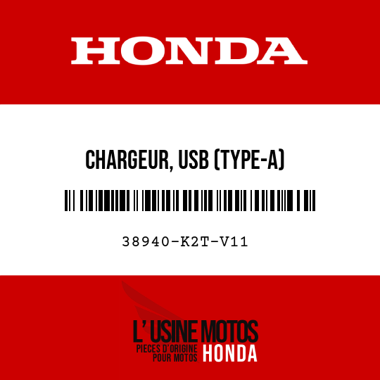 image de 38940-K2T-V11 CHARGEUR, USB (TYPE-A)