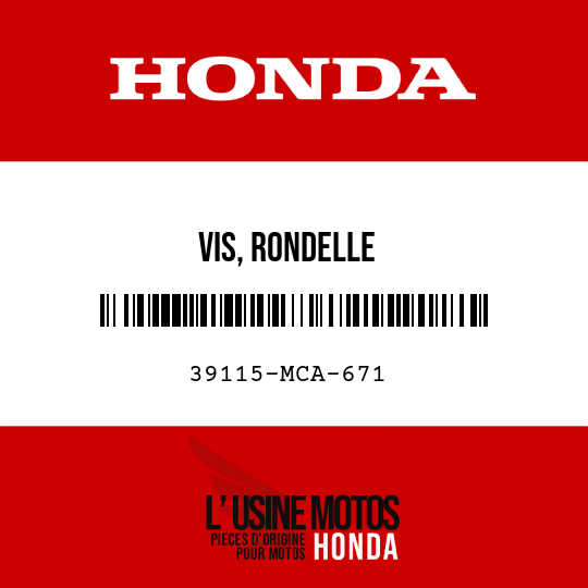 image de 39115-MCA-671 VIS, RONDELLE