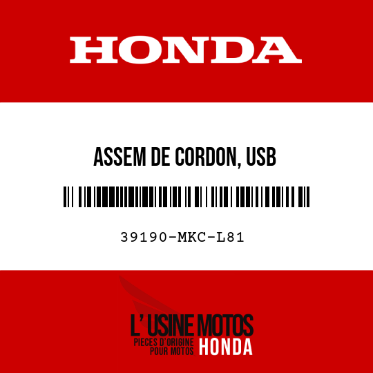 image de 39190-MKC-L81 ASSEM DE CORDON, USB