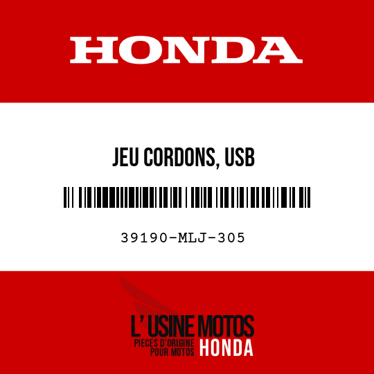 image de 39190-MLJ-305 JEU CORDONS, USB