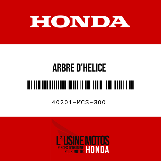 image de 40201-MCS-G00 ARBRE D'HELICE