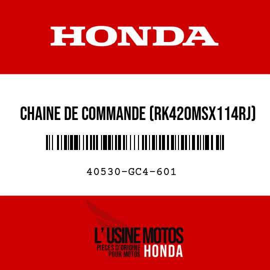 image de 40530-GC4-601 CHAINE DE COMMANDE (RK420MSX114RJ) (TAKASAGO)