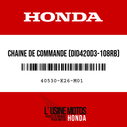 image de 40530-K26-M01 CHAINE DE COMMANDE (DID420D3-108RB)