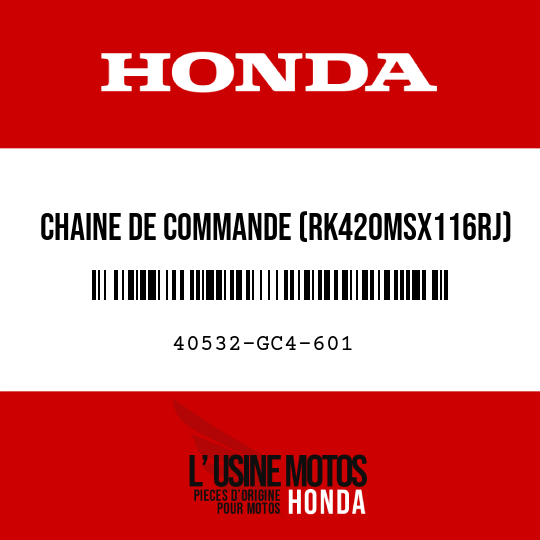 image de 40532-GC4-601 CHAINE DE COMMANDE (RK420MSX116RJ) (TAKASAGO)