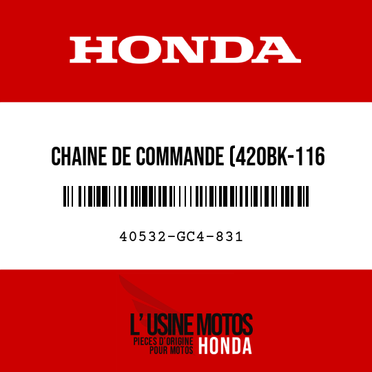 image de 40532-GC4-831 CHAINE DE COMMANDE (420BK-116 DAIDO)