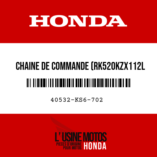 image de 40532-KS6-702 CHAINE DE COMMANDE (RK520KZX112L TAKASAGO)