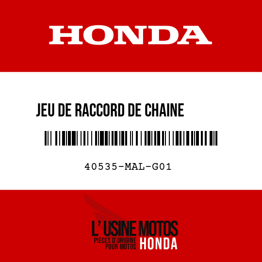image de 40535-MAL-G01 JEU DE RACCORD DE CHAINE      COMMANDE (DAIDO)
