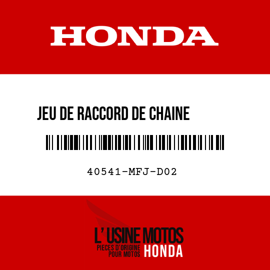 image de 40541-MFJ-D02 JEU DE RACCORD DE CHAINE      COMMANDE (RK EXCEL)