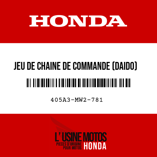 image de 405A3-MW2-781 JEU DE CHAINE DE COMMANDE (DAIDO) (DID520V4-110LE)