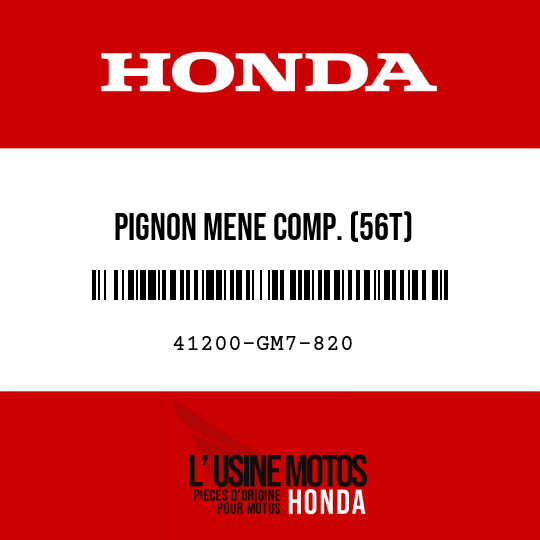 image de 41200-GM7-820 PIGNON MENE COMP. (56T)