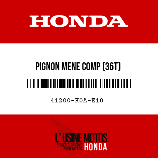 image de 41200-K0A-E10 PIGNON MENE COMP (36T)