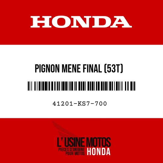 image de 41201-KS7-700 PIGNON MENE FINAL (53T)