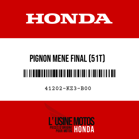 image de 41202-KZ3-B00 PIGNON MENE FINAL (51T)