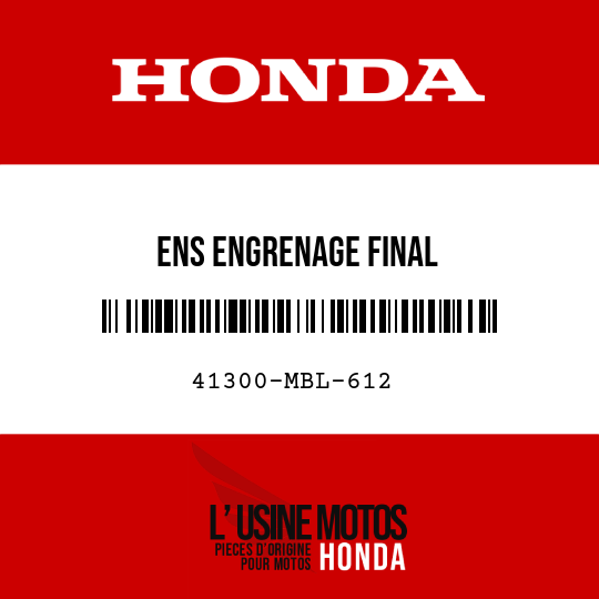 image de 41300-MBL-612 ENS ENGRENAGE FINAL