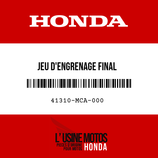 image de 41310-MCA-000 JEU D'ENGRENAGE FINAL