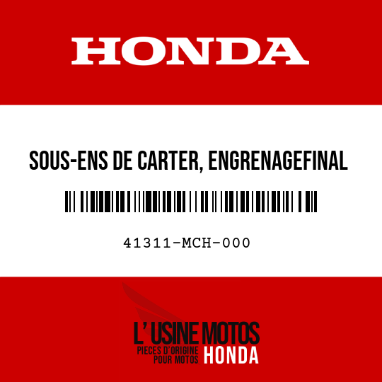 image de 41311-MCH-000 SOUS-ENS DE CARTER, ENGRENAGEFINAL