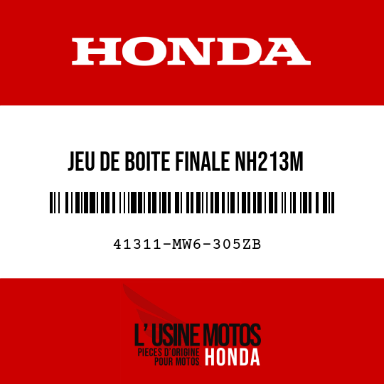 image de 41311-MW6-305ZB JEU DE BOITE FINALE NH213M 