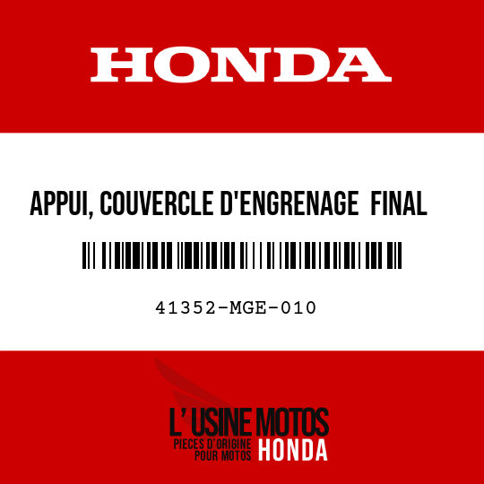 image de 41352-MGE-010 APPUI, COUVERCLE D'ENGRENAGE  FINAL