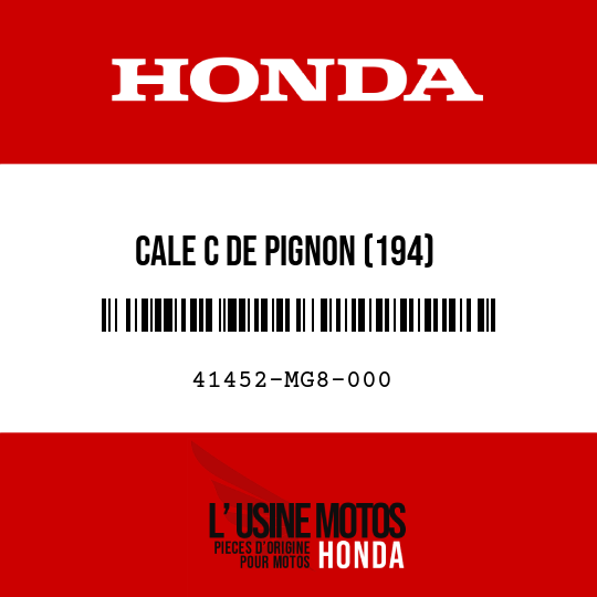 image de 41452-MG8-000 CALE C DE PIGNON (194)