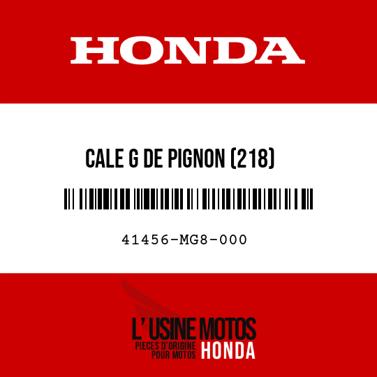image de 41456-MG8-000 CALE G DE PIGNON (218)