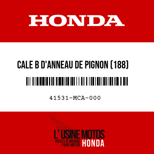 image de 41531-MCA-000 CALE B D'ANNEAU DE PIGNON (188)