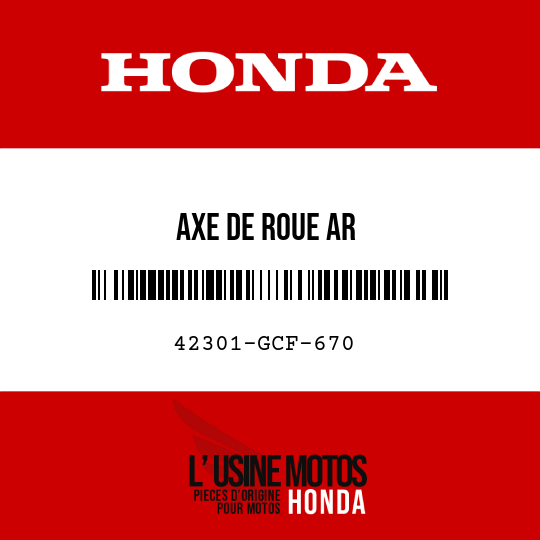 image de 42301-GCF-670 AXE DE ROUE AR