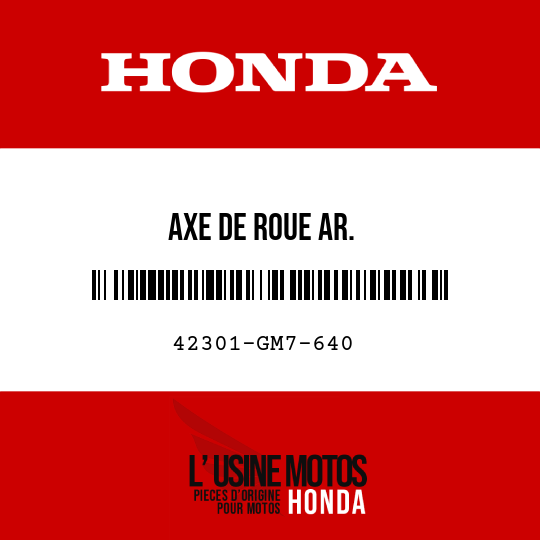 image de 42301-GM7-640 AXE DE ROUE AR.