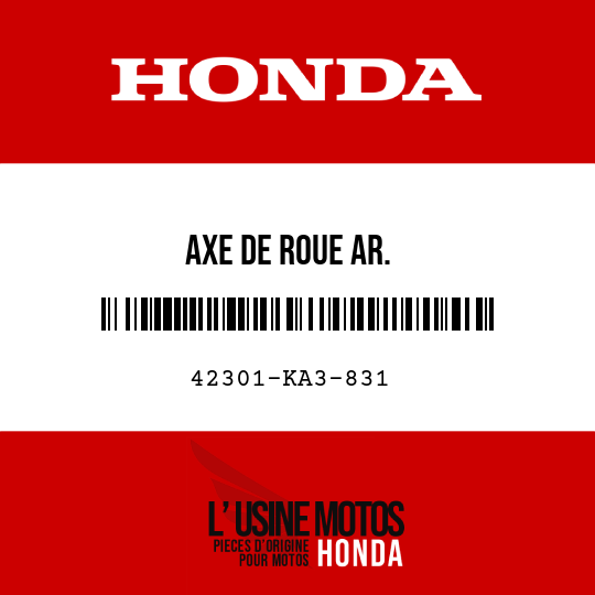 image de 42301-KA3-831 AXE DE ROUE AR.
