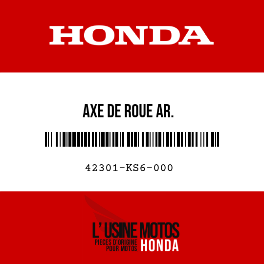 image de 42301-KS6-000 AXE DE ROUE AR.