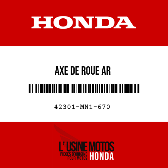 image de 42301-MN1-670 AXE DE ROUE AR
