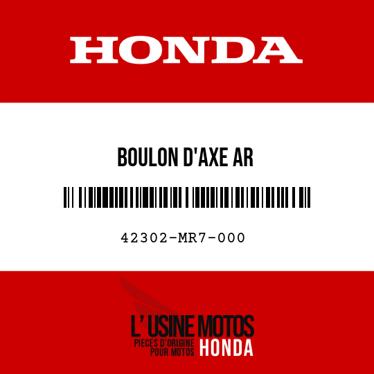 image de 42302-MR7-000 BOULON D'AXE AR