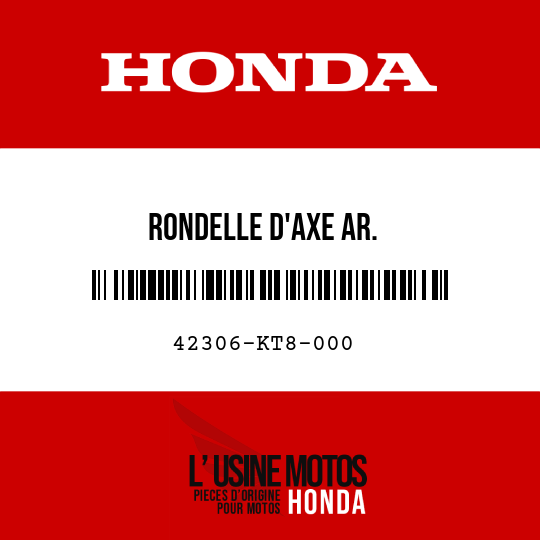 image de 42306-KT8-000 RONDELLE D'AXE AR.