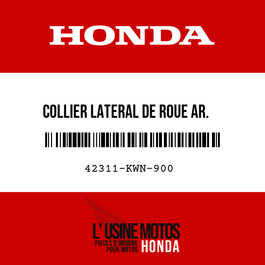 image de 42311-KWN-900 COLLIER LATERAL DE ROUE AR.