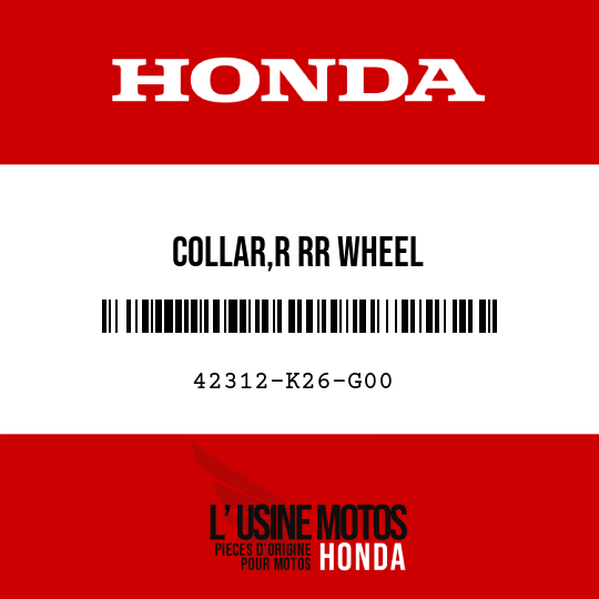 image de 42312-K26-G00 COLLAR,R RR WHEEL