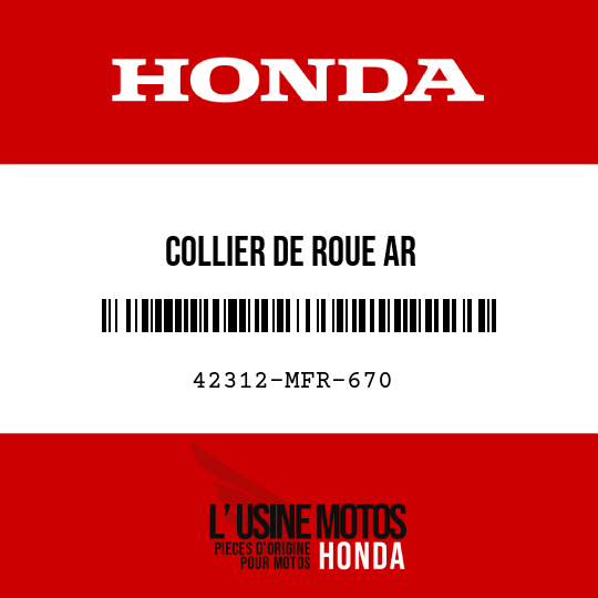 image de 42312-MFR-670 COLLIER DE ROUE AR