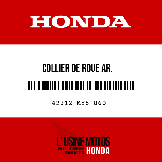 image de 42312-MY5-860 COLLIER DE ROUE AR.