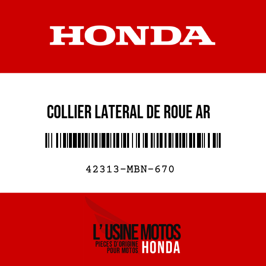 image de 42313-MBN-670 COLLIER LATERAL DE ROUE AR